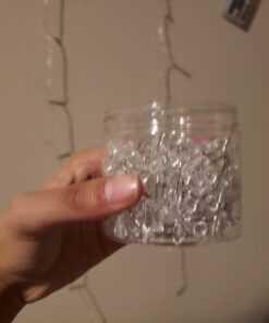 Amazon Basics Push Pins Tacks, Clear Plastic Head, Steel Point, 200-Pack 200 pack 43 71wdhcBS3xL