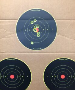 Birchwood Casey Bull's-Eye Reactive Targets - Highly Visible Instant Feedback Self-Adhesive Shooting Targets One Size 60 Targets, 720 Pasters 22 71we3UqmZCL