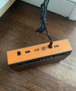 ZeroKor Portable Power Bank with AC Outlet, 65W/110V Portable Laptop Charger Battery Bank, 24000mAh/88.8Wh External Battery Pack,Backup Power Source for Outdoor Tent Camping RV Home Office Emergency Orange Grey 50 71weI3bCjnL