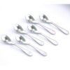 Knork Stainless Steel Demitasse Spoon (Set of 6), Matte Silver, Tiny Coffee-Appetizer Specialty Spoons, Specialty Demitasse 36 71wehyLaJ1L