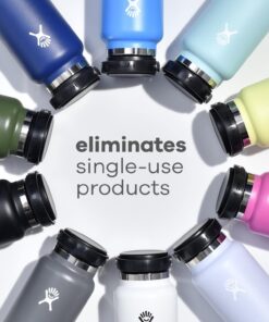 Hydro Flask Stainless Steel Wide Mouth Water Bottle with Flex Cap and Double-Wall Vacuum Insulation 32 Oz Black 21 71wf Q8SzFL