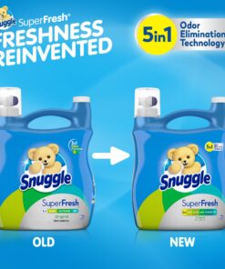 Snuggle Plus Super Fresh Liquid Fabric Softener with Odor Eliminating Technology, Original, 95 Fluid Ounces, 90 Loads 95 Fl Oz (Pack of 1) 28 71wf7HheVL