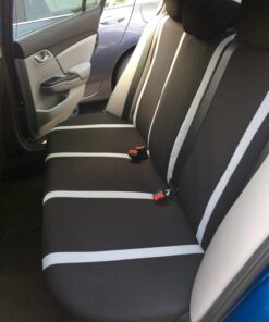 FH Group Automotive Seat Covers Trendy Corduroy Bucket Full Set with Gift- Universal Fit for Cars Trucks and SUVs (Black/Gray) FB032115 37 71wfeQ weNL