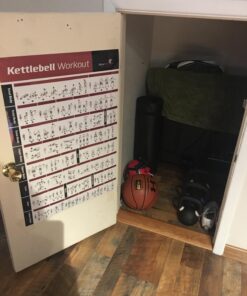 NewMe Fitness Workout Posters for Home Gym - Exercise Posters for Full Body Workout - Core, Abs, Legs, Glutes & Upper Body Training Program Kettlebell 1 22 71wg4TTXX7L