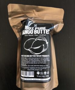 era of nature Organic Unrefined Raw MANGO BUTTER BLOCK Bulk, Skin Moisturizing, Use Alone or in DIY Body Butters, Soaps, Lotions and lip balm - 16oz 16 Ounce (Pack of 1) 18 71wg8jzdypL