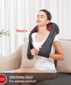 Snailax Shiatsu Foot Massager with Heat- Washable Cover Kneading Foot & Back Massager, Memory Foam Massage Seat Cushion - Back Massager with Heat 16 71wgBeHleyL
