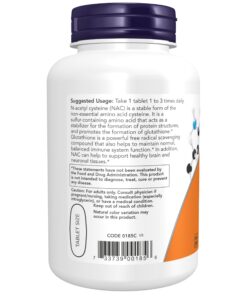 NOW Supplements, NAC (N-Acetyl-Cysteine) 1,000 mg, Free Radical Protection*, 120 Tablets 120 Count (Pack of 1) 21 71wgLxgl29L