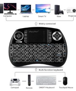 Alternative view of (Newest Upgrade) iPazzPort Mini Bluetooth Keyboard with Touchpad (Handheld Keyboard), Backlit Mini Wireless Keyboard with 2.4G USB Dongle for Google/Android TV Box/FireStick/Laptop/PC KP-21SM Bluetooth&2.4RF