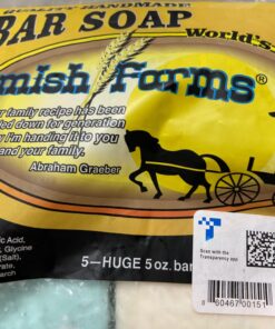 Amish Farms All Natural Soap Bar - Made in USA, Handmade, Vegan Moisturizing Natural Body Soap for Sensitive Skin, Wildflower Scent 5 Oz Each (5 Bars) 28 71whaaLsB2L