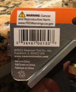 Swanson Tool Co TC130 6 inch Combo Square with Stainless Steel Rule, Cast Zinc Body with Bubble Vial, and Brass Bolt 13 71whzDkzNL