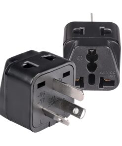 OREI USA to Australia Power Adapter - Type I Plug Adapter Compatible with Australia, New Zealand & China - 2 in 1 Australia Plug Adapter - CE Certified - RoHS Compliant - 2 Pack - Black Color Type I - Australia/China
