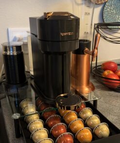 DecoBrothers Crystal Tempered Glass Vertuo Pod Holder Drawer, 24 Large or 48 Small Nespresso Capsule Organizer 48 pcs Capacity Black 34 71wj7sBxdWL