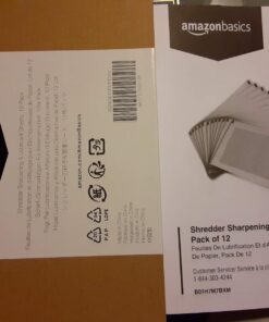 Amazon Basics Micro Cut Paper Shredder Sharpening & Lubricant Sheets, Pack of 12, White 32 71wk7QhA08L 3
