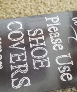 Foldable Shoe Cover Holder (Black) with Bonus Please Use Shoe Covers, Double Sided, Door Hanger Black 27 71wk8jbcpRL