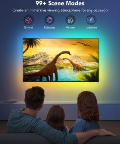 Govee TV LED Backlight, RGBIC TV Backlight for 55-65 inch TVs, Smart LED Lights for TV with Bluetooth and Wi-Fi Control, Works with Alexa & Google Assistant, Music Sync, 99+ Scene Modes, Adapter 24 71wkHBVJ01L