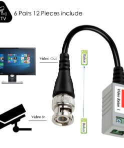 VIMVIP® 6 Pairs (12 Pcs) Mini CCTV BNC Video Balun Transceiver Cable 11 71wl22HC7jL