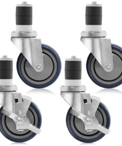 GRIDMANN NSF Stainless Steel Work & Prep Table 48 x 24 Inches with Caster Wheels and Under Shelf for Restaurant, Home, Hotel 48 in Long x 24 in Deep 21 71wl9nV46pL 6