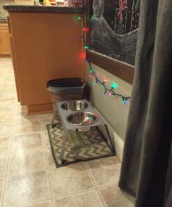 PetFusion Elevated Dog Bowls in Premium Anodized Aluminum Stand (Tall 8"). 2 US FOOD GRADE Stainless Steel 56oz bowls, Metallic Gray Tall - 8" 28 71wlGpoOHL