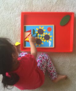 Melissa & Doug Beginner Wooden Pattern Blocks Educational Toy With 5 Double-Sided Scenes and 30 Shapes 33 71wmEf4MMML 1