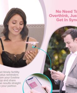 Eveline Digital Ovulation Test Predictor Kit - Easy at Home Ovulation Test Strips with Smart Scanner, Digital Results on Eveline App, 1 Cycle Supply Pregnancy Must-Haves - 99% Accuracy, 5 LH Strips 1 Count (Pack of 1) 20 71wmq9JoJL