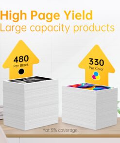 LEMERO Ink 61 Remanufactured for HP Ink 61 Ink Cartridge Combo Pack for HP Envy 4500 5530 Officejet 4630 Printer Ink Cartridges for HP Ink 61 (Black Color, 2-Pack) 11 71wmt1E0qKL