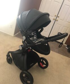 Hot Mom Baby Stroller: Baby Carriage with Adjustable Seat Height Angle and Four-Wheel Shock Absorption,Reversible,High Landscape and Fashional Pram (Black) Black 61 71wmvISBnJL