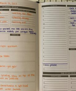 Panda Planner Undated Daily Planner - 90 Day Organization - Goals, Gratitude & Focus - Bonus Weekly & Monthly Agenda - Black - Hardcover Classic 60 71wn17atQ7L