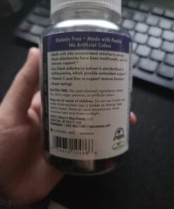 Nature's Way Sambucus Elderberry Immune Gummies, Daily Immune Support for Kids and Adults*, with Vitamin C, Vitamin D3, Zinc, Gluten Free, Vegetarian, 60 Gummies (Packaging May Vary) 60 Count (Pack of 1) Elderberry Gummies, 60ct 43 71wnTMwQXEL 1