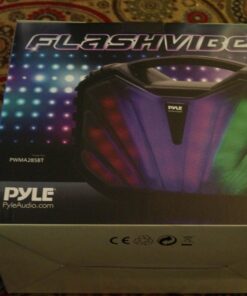 Pyle Portable PA Speaker System - BT Connectivity Compatible Battery Powered Rechargeable Outdoor Sound Speaker Microphone Set with MP3 USB SD FM Radio AUX, LED Dj Lights, Carry Handle -PWMA285BT Karaoke 6 71wnhZit3qL