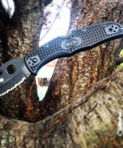 Spyderco Matriarch 2 Signature Knife with Emerson Opener and 3.57" VG-10 Black Reverse S Blade - SpyderEdge - C12SBBK2W Emerson Opener - Black Blade 38 71woGoXprHL