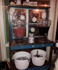 Buddeez Clear Drink 3.5 Gallon Plastic Beverage, Comes with Stand, Spigot, Ice Cone, Large Punch Dispenser for Parties 3.5 Gallon Dispenser 37 71wotL1uPyL