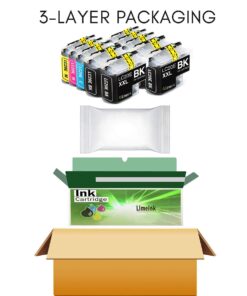 Limeink Compatible Ink Cartridges Replacement for Brother LC20e Ink Cartridges LC20e for Brother Printer Ink MFC-J985DW J5920DW J775DW J985DWXL for Brother LC20em Ink Cartridge (BK/C/M/Y) 10 Pack 8 71wqUxkik6S