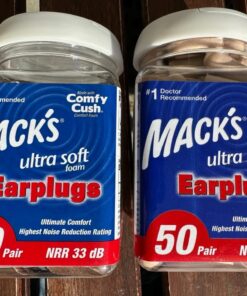 Mack's Ultra Soft Foam Earplugs, 50 Pair - 33dB Highest NRR, Comfortable Ear Plugs for Sleeping, Snoring, Travel, Concerts, Studying, Loud Noise, Work | Made in USA 45 71wqqI29ePL