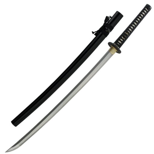 CAS Hanwei Wind and Thunder Katana Sword, Black, Overall: 42“ Blade Length: 29 1/2“ Handle Length: 11 3/4” Weight: 3lb 5oz