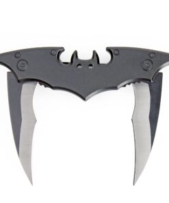 Dark Twin Blade Knife - Double Edge Folding Pocket with clip, 11" Stainless Steel Two Sharp Cut (Black) Black 42 71ws3wcVjXL