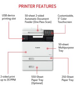 Canon® imageCLASS® MF753Cdw Wireless Laser All-In-One Color Printer 64 71ws5DkzfaL