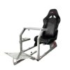 GTR Simulator GTA Model Silver Frame with Adjustable Black Leatherette Racing Seat Racing Driving Gaming Simulator Cockpit Chair GTA Racing Cockpit 15 71ws7iaPyjL