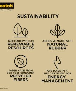 Scotch 2050-48MP 3M 2050 General Painting, Inch x 60.1-Yard, 1-Pack Masking Tape, 1.88" Width, Beige 14 71wt0FZ32SL