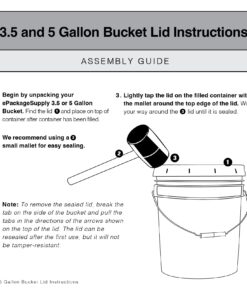 5 gallon Food Grade White Plastic Bucket with Handle & Lid - Set of 6 14 71wtOocuj4L