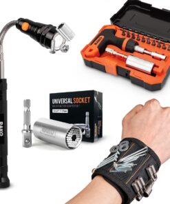 RAK Universal Socket Tool Stocking Stuffer Gifts for Men - Super Socket Gifts for Him - Adjustable Grip Socket Adapter Set for Husband, Mechanic, Handyman, Tools for Men - Christmas Gifts 2 pc set 34 71wtqShIuuL