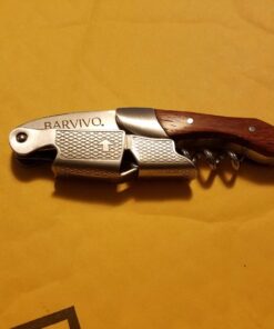 Barvivo Natural Rosewood Wine Opener with Foil Cutter Knife & Cap Remover, Double Hinged Manual Wine Key for Bartenders, Servers, Waiters, Stainless Steel Wine Bottle Opener Corkscrew 36 71wu1ReT7wL