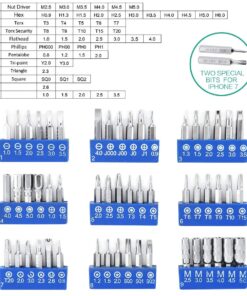 ORIA Precision Screwdriver Set, 86 in 1 Repair Tool Kit, Screwdriver Kit with Portable Bag for Game Console, Tablet, PC, Macbook and Other Electronics, Blue 42 71wuQ ZhKL
