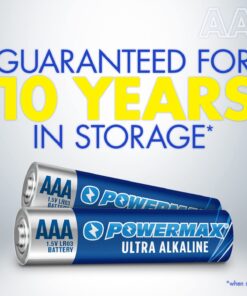 Powermax 24-Count AAA Batteries, Ultra Long Lasting Alkaline Battery, 10-Year Shelf Life, Reclosable Packaging 1 Count (Pack of 24) 13 71wuT59LA L