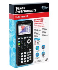 Texas Instruments TI-84 Plus CE Color Graphing Calculator, Black 7.5 Inch Single Pack 25 71wufZNUsL