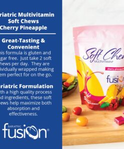 Bariatric Fusion Bariatric Multivitamin Soft Chew | Cherry Pineapple Flavor | Chewy for Post Bariatric Surgery Patients Including Gastric Bypass and Sleeve Gastrectomy | 60 Count | 1 Month Supply 14 71wvAXgJBL