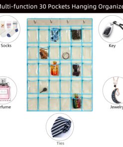 KEEPJOY Classroom Pocket Charts for Cell Phone Calculator Holders, Pocket Organizer for Cell Phone Jail with 30 Clear Pockets Chart Size 33.5 x 24.5 Inch Classroom Pocket Storage (Beige) Beige 14 71wvCXVPb2L