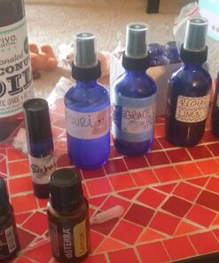 Vivaplex 2 oz Glass Bottles, with Black Fine Mist Sprayers, Cobalt Blue, 12-Count 47 71wvPjxzRYL