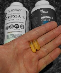 Dr. Tobias Omega 3 Fish Oil, 800 mg EPA 600 mg DHA Omega 3 Supplement for Heart, Brain & Immune Support, Absorbable Triple Strength Fish Oil Supplements - 2000 mg Per Serving, 180 Softgels 90 Servings 33 71ww H5TYqL
