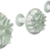 Longzang 3-Piece Decorating Fondant Embossing Tool Big Frozen Snowflake Plunger Cake Cutter