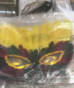 Rhode Island Novelty Mardi Gras Feather Masks 50 Piece Assortment 45 71wxJJmtiYL